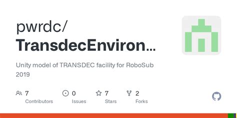 Github Pwrdctransdecenvironment Unity Model Of Transdec Facility