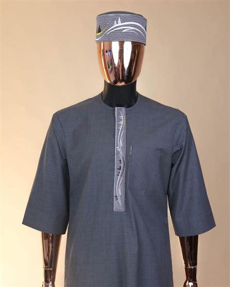 Shop A Grey Bikers Element African Traditional Agbada Deji And Kola