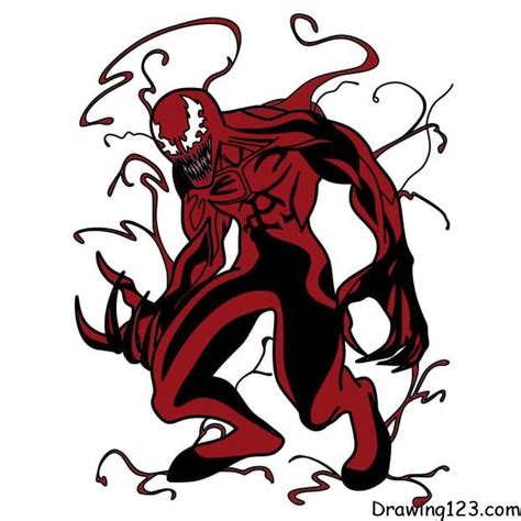 How To Draw Venom And Carnage