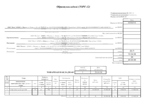 Оформление товарной накладной: законодательные пробелы и противоречия
