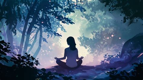 Free Photo | Meditation concept in digital art style