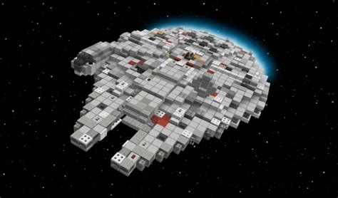 how to build a millennium falcon in minecraft