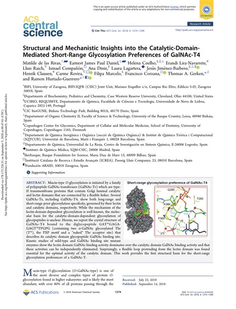 PDF Structural And Mechanistic Insights Into The Catalytic Domain