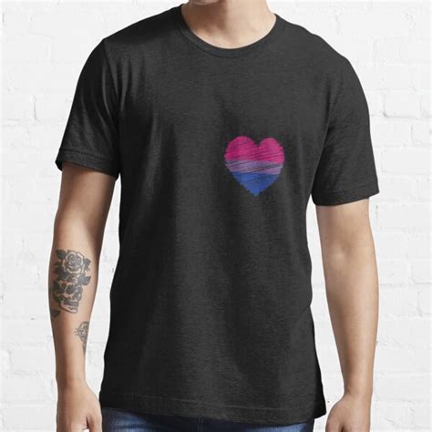 Bisexual Pride Heart T Shirt For Sale By Jey Blue Redbubble