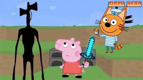 Minecraft Speedrunner Peppa Pig Vs Hunters Peppa Pig Siren Head