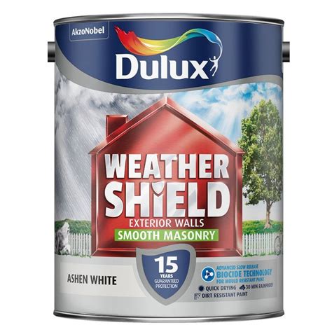 Dulux Weathershield Smooth Masonry Paint Bwhite