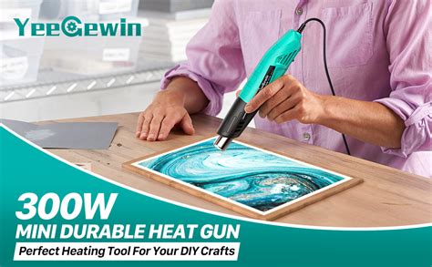 Yeegewin Heat Gun W Fast Heat Mini Hot Air Gun With Temp Settings F F C C