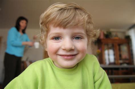 Het Portret Van De Kleine Blonde Jongen Stock Foto Image Of Jongen Sweater 9973012