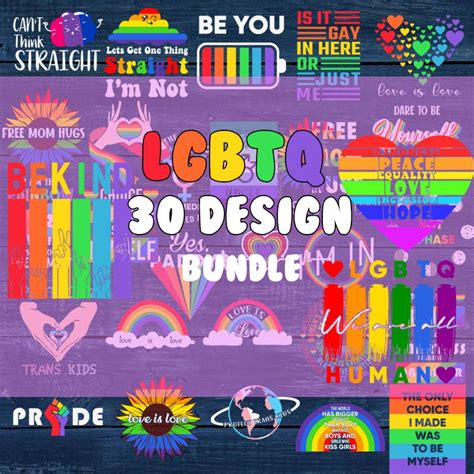 Lgbt Quotes Svg Bundle Gay Pride Svg Files Lesbian Svg Lgbt Rainbow Cut File Lgbt Svg Cricut