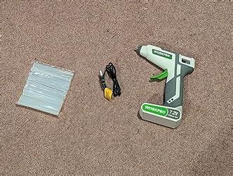 Amazon Workpro Pink Cordless Hot Melt Glue Gun V Rechargeable