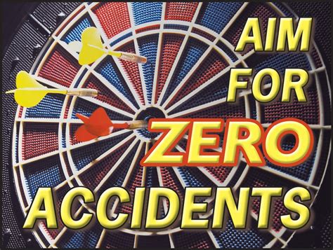 Aim For Zero Accidents Safety Posters Pst