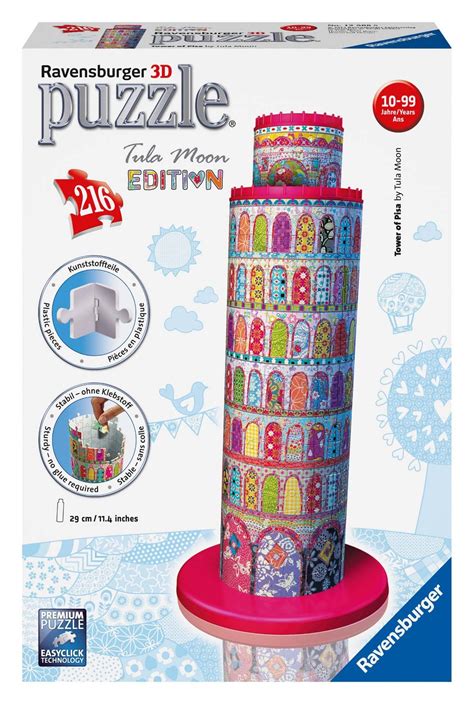 Ravensburger 3D Puzzle 12568 Pisa Turm Tula Moon Edition 216 Teile