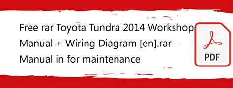 Free rar Toyota Tundra 2014 Workshop Manual + Wiring Diagram [en].rar