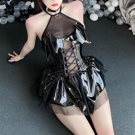 Mua Mzenuop Cosplay Lingerie For Women Cute Anime Lingerie Strap On Bat Imp See Through Skirt