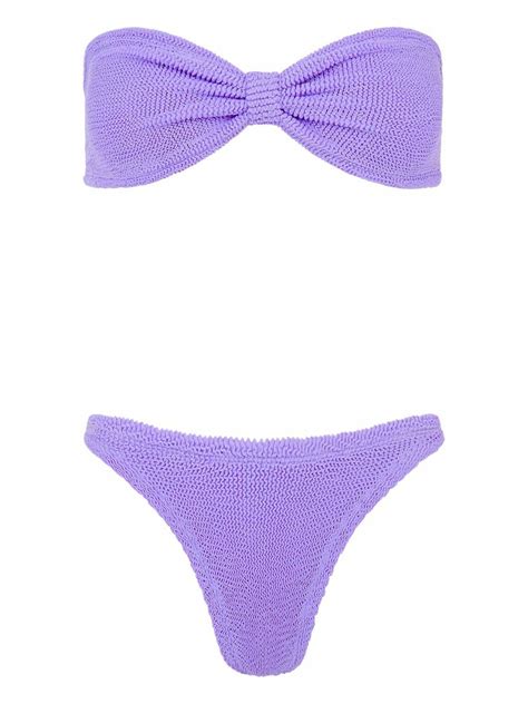 Hunza G Purple Jean Bandeau Bikini Hunza G