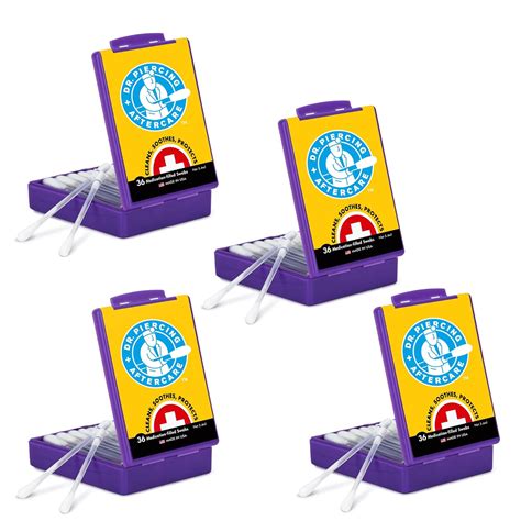 Amazon.com: DR. PIERCING AFTERCARE Swabs - Saline Solution for