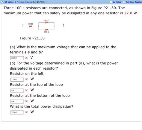 Solved Three 100 Ohm Resistors Are Connected As Shown In Chegg