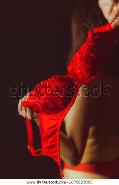 Beautiful Woman Sexy Luxury Red Lingerie Stock Photo 1690823065 Shutterstock