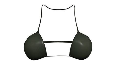 D Model Bikini Top VR AR Low Poly CGTrader