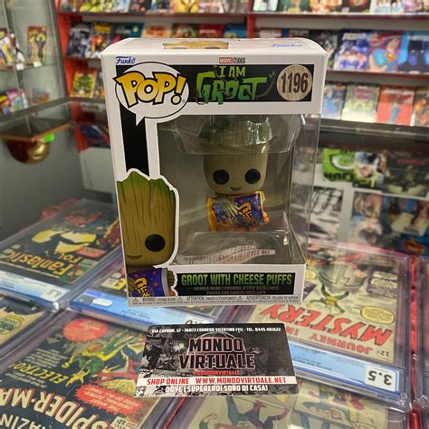 Funko Pop Groot With Cheese Puffs I Am Groot Marvel Studios