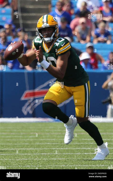 Green Bay Packers Quarterback Jordan Love 10 Looks To Pass During The