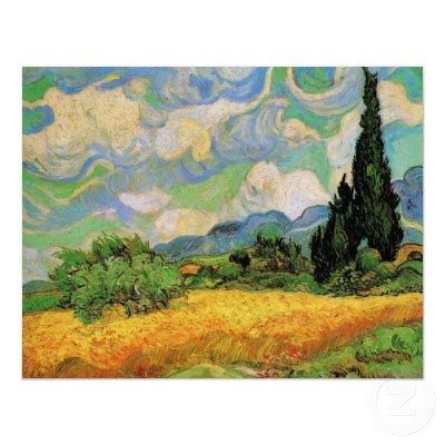 Van Gogh Wheat Field W Cypresses At Haute Galline Poster Zazzle