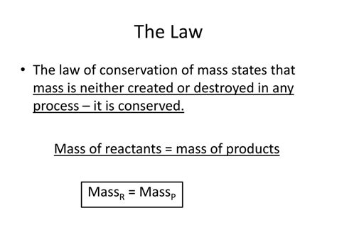 Conservation Of Mass 9 15 Ppt Download