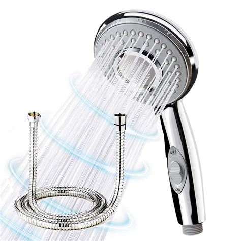 Hand Held Shower Head With Water Stop Five Speed Three Functions Pressurized And Pressurized