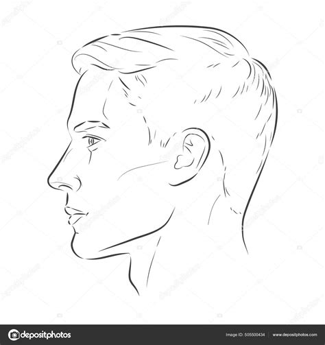 How To Draw Male Face Side View