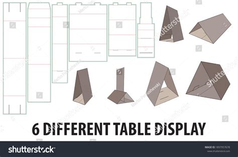 Six Different Table Display Packaging Design Stock Vector (Royalty Free ...