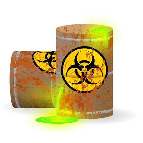 Barrel with toxic waste stock illustration. Illustration of color ...