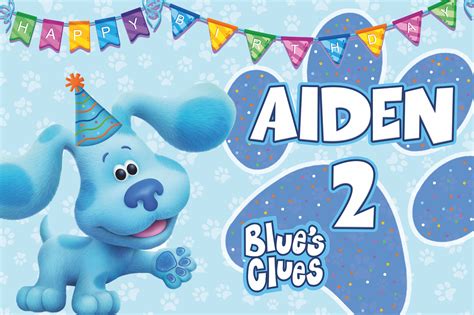 Blues Clues Birthday Backdropblues Clues Birthday Etsy