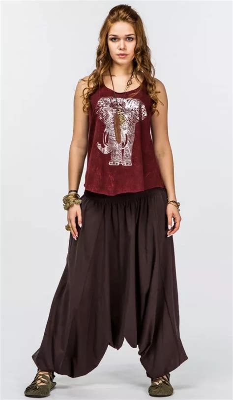 Штаны с мотней — женские модели из натурального хлопка