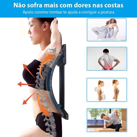 Apoio Encosto Coluna Lombar Massageador Para Al Vio Postura N Veis