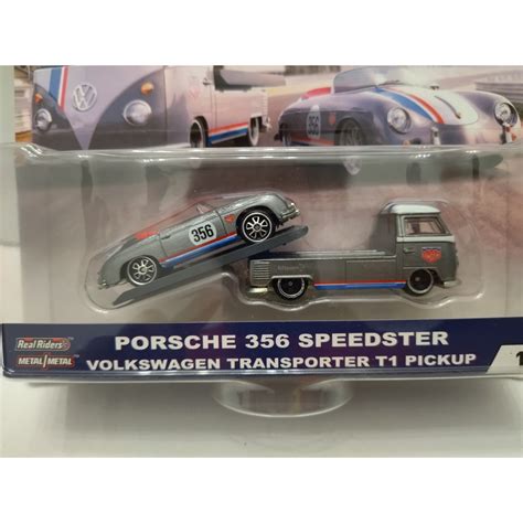 PORSCHE SPEEDSTER VOLKSWAGEN T TEAM TRANSPORT N HOT WHEELS PREMIUM BCN STOCK CARS