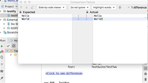 Testify Intellij Idea