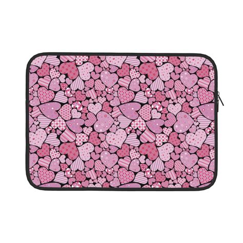 Cauagu Sweet Heart Print Laptop Sleeve Case Laptop Cover Portable Laptop Sleeve Briefcase