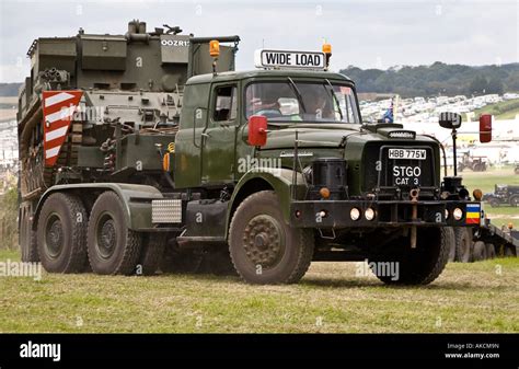 1981 Scammell Contractor Tank Transporter, reg No. HBB 775W, with Centurion tank, at the Great ...