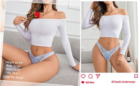 Amazon Avidlove Women Sexy Underwear Lace G String Exotic Lingerie Panties V Shape Cheeky