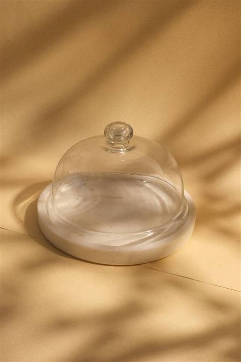 Buy Kaksh Studio Glass Dome And Marble Base Cake Cloche Online Aza