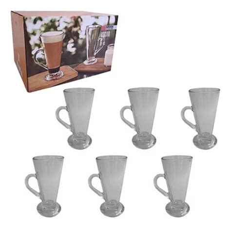 Jogo De Caneca Taça Para Café Cappuccino Chocolate Vidro 250 MercadoLivre