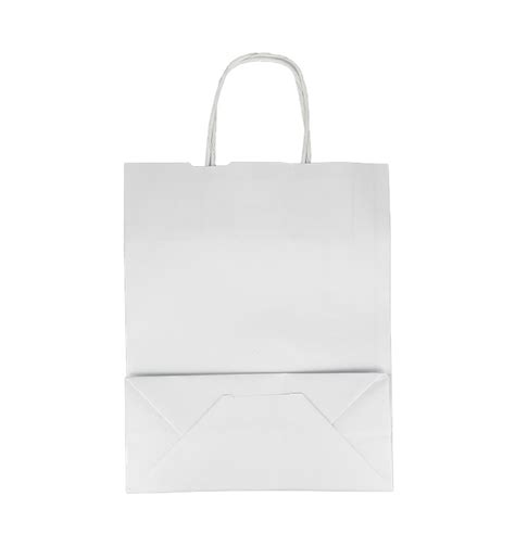 Bolsa Papel Kraft Blanca Con Asas G M X Cm Uds