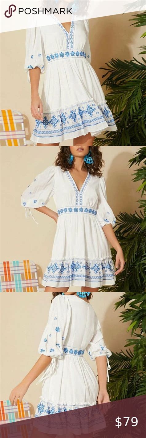 Shabby Chic Floral Embroidered Dress Floral Embroidered Dress