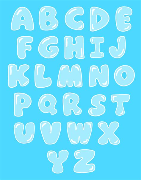 Abc Letters In Bubble Letters