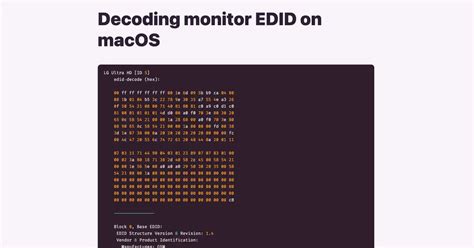 decoding monitor edid  macos alin panaitiu