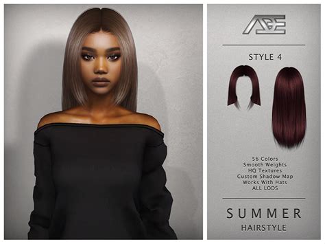 The Sims Resource Summer Style 4 Hairstyle