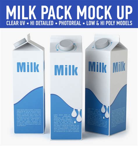 3d Milk Carton Model