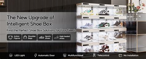 Amazon Antbox Shoe Organizer Led Smart Control Auto Shoe Boxes