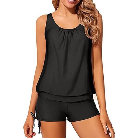 Maillot De Bain Femme Pi Ces Taille Haute Ventre Plat Sexy Push Up Rembourr Bikini T Plage