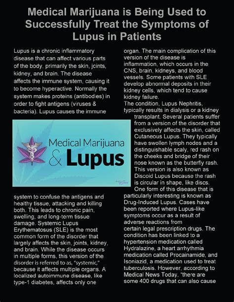 LUPUS & CANNABIS ⋆ Spacebuds The Dispensary